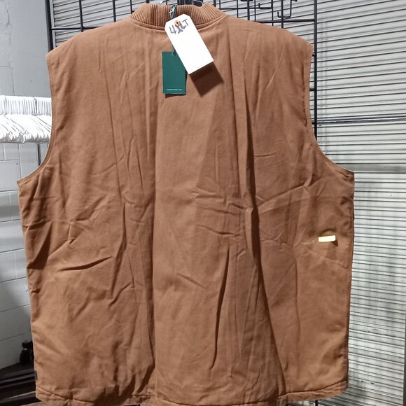 Concealed Carry Canvas Vest - Brown | 4XLT - Picture 3 of 6